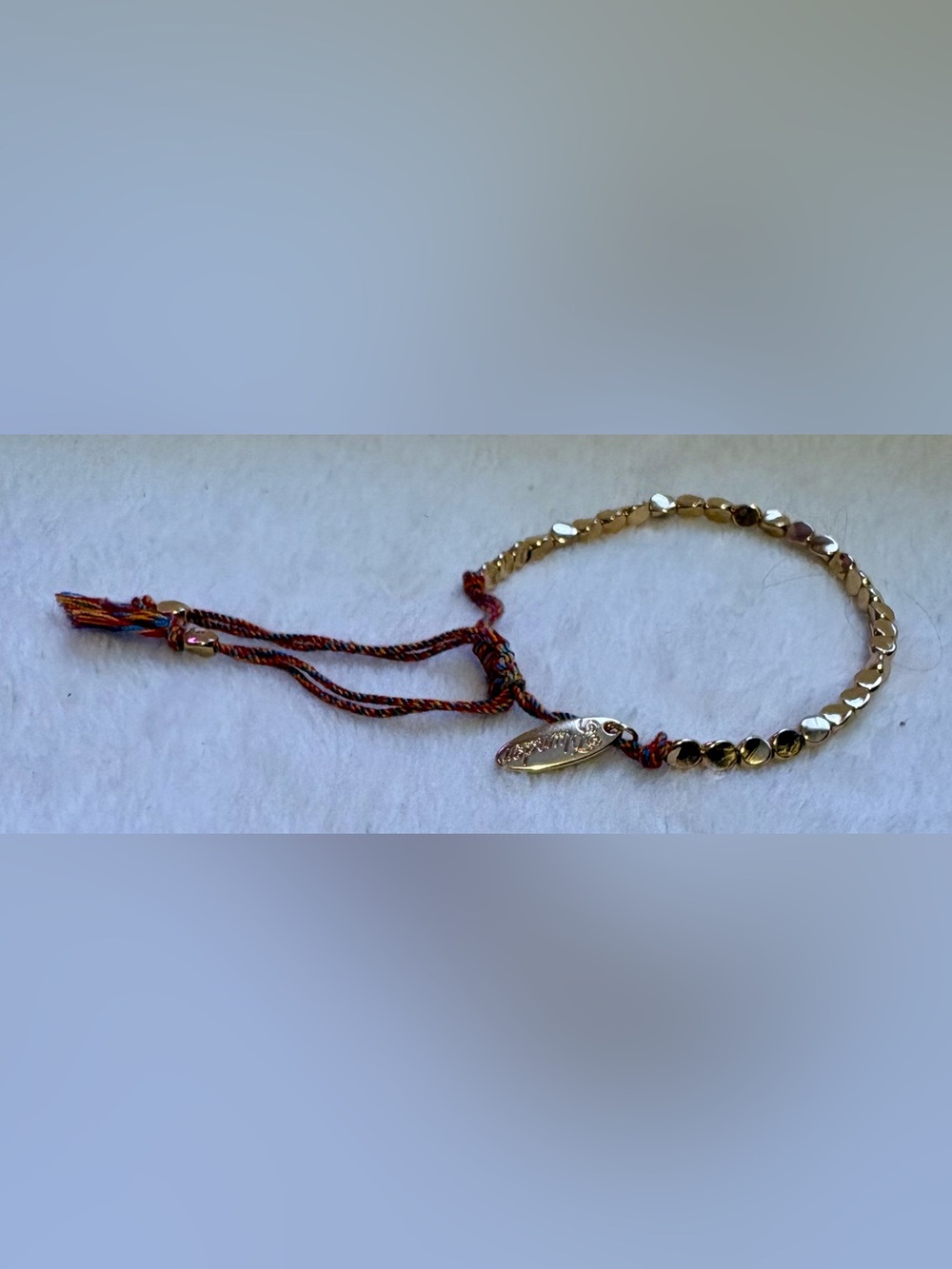 Plunder Tibetan Buddhist Copper Bead oand Multicolor Thread Boho Bracelet